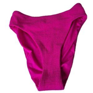 Becca Pucker Up Danielle High Waist Bikini Bottoms In Cosmopolitan Pink SZ M
